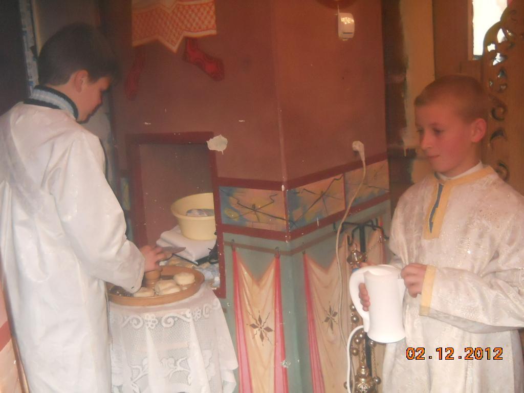 Pregătirea Anaforei şi a căldurii